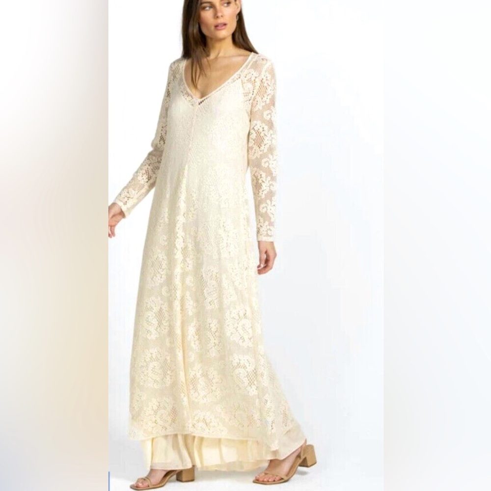 JOHNNY WAS Tayla Lace Maxi Dress